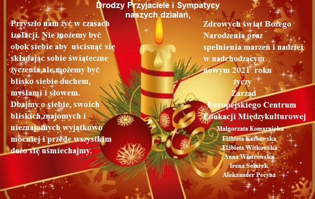 Życzenia świąteczne 2020