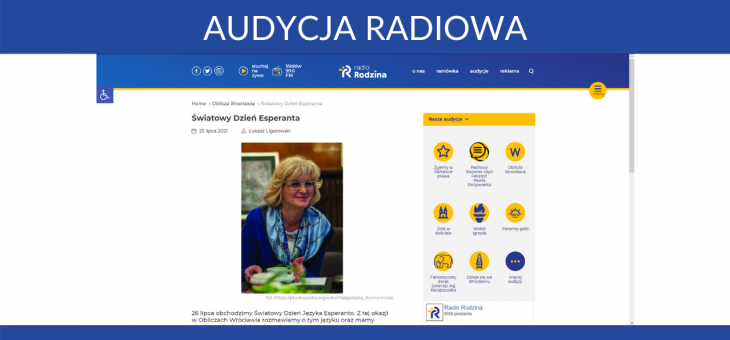 Audycja radiowa – Światowy Dzień Esperanta